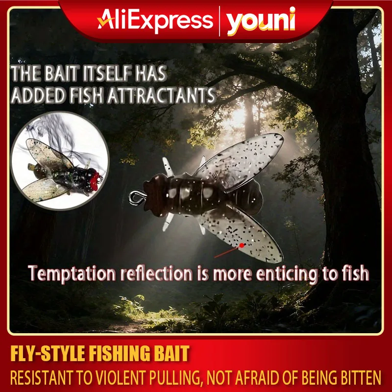 طعم صيد مرن على طراز TPR | 3 مقاسات، 3 موديلات | قابلة لإعادة الاستخدام، مقاومة للعض ومقاومة للسحب للغاية #1