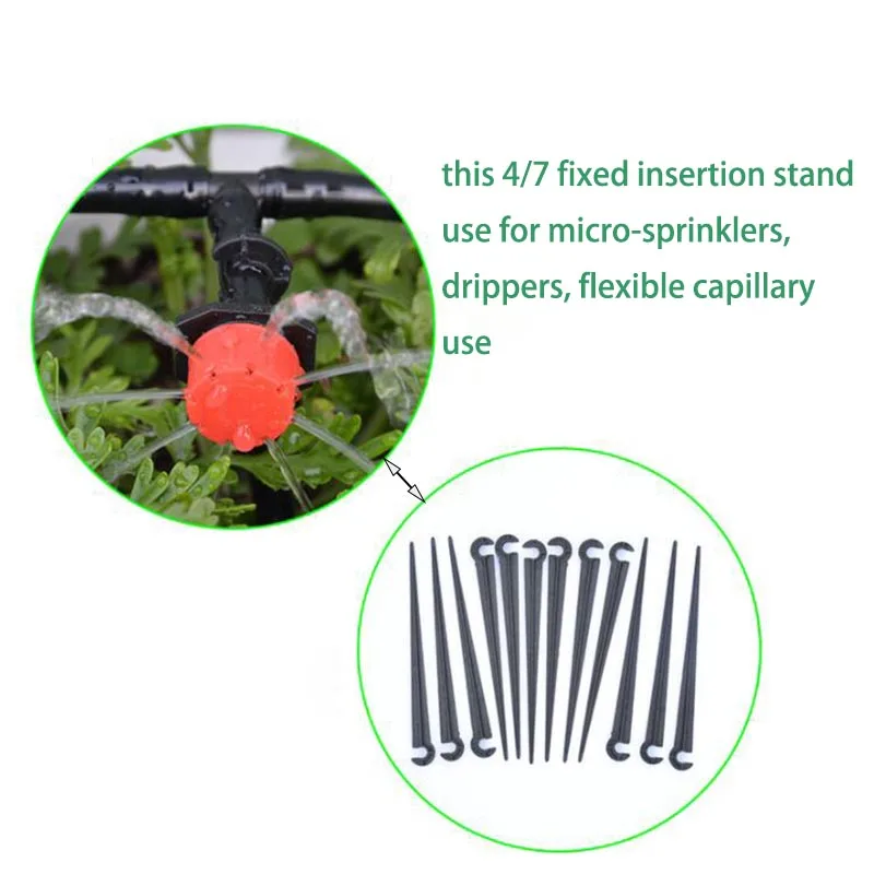 50pcs C Shape Gardening watering Holders Bracket 4/7mm Tube hose stand Fixed Stems Pipe Drip Irrigation garden Accessories