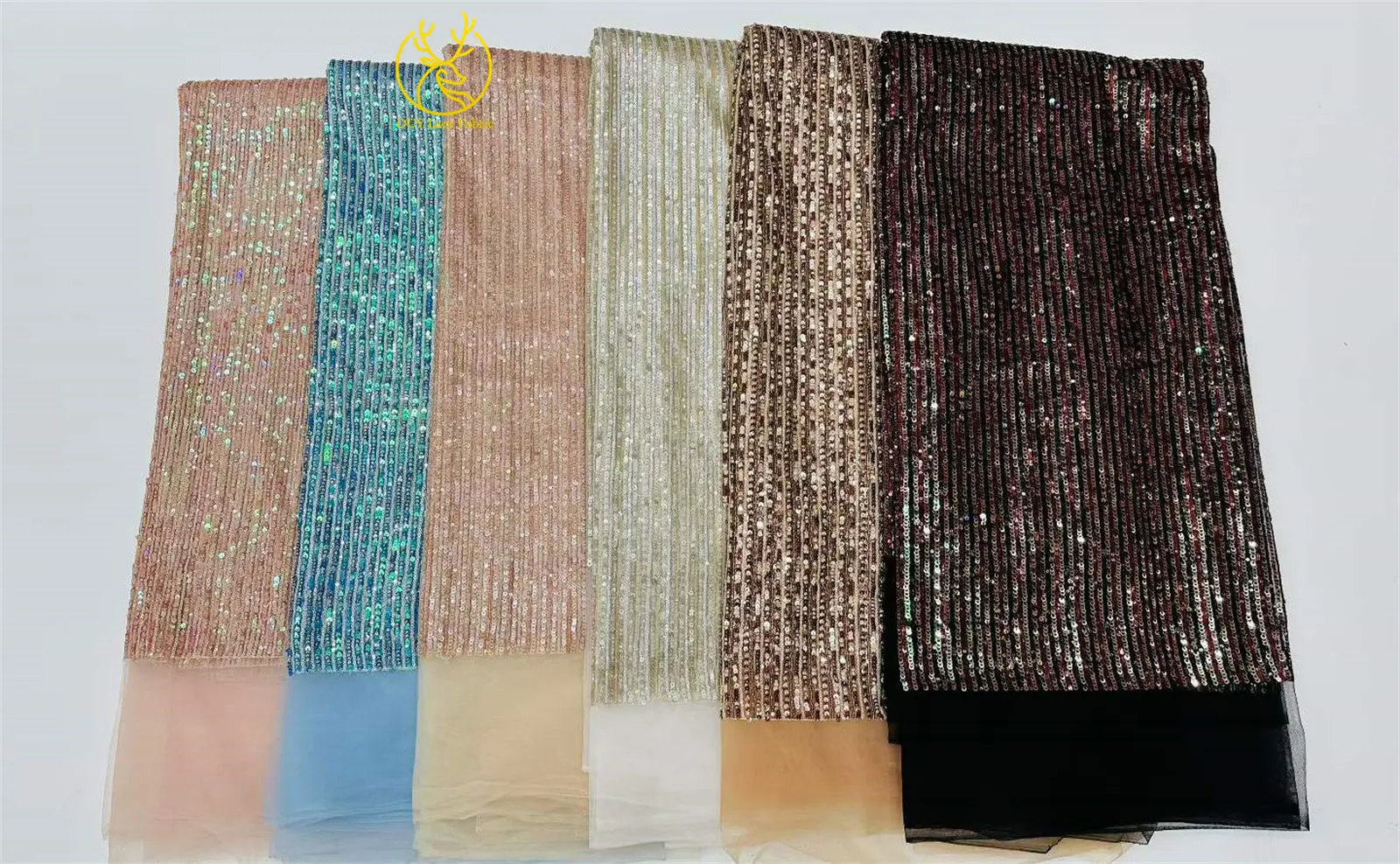 5 Yards afrikanischer Pailletten-Tüll-Spitzenstoff 2026 Hochwertiger französischer Netz-Spitzenstoff für elegante Abendkleider für nigerianische Frauen – Detail 3