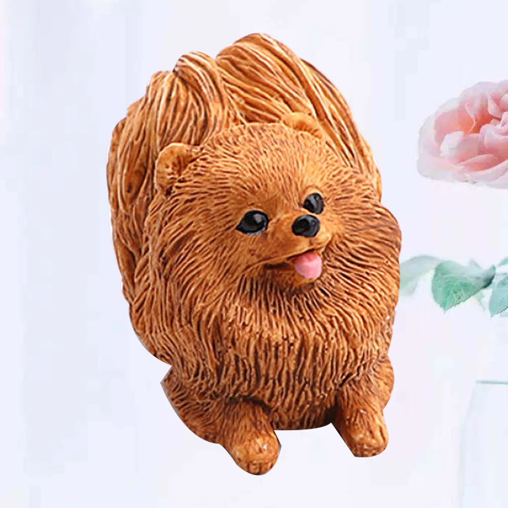 

Animal Figurines Children's Solid World Dog Model Pomeranian Pet Figure Toy Ornament (White) Animals Ornaments