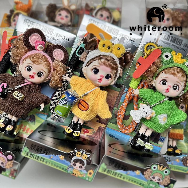 Mini BJD Doll Clothes OB11 Handmade Crochet Sweater Wool Hook Set Accessories Girls DIY Toy Accessories MobilePhone Hanging Gift