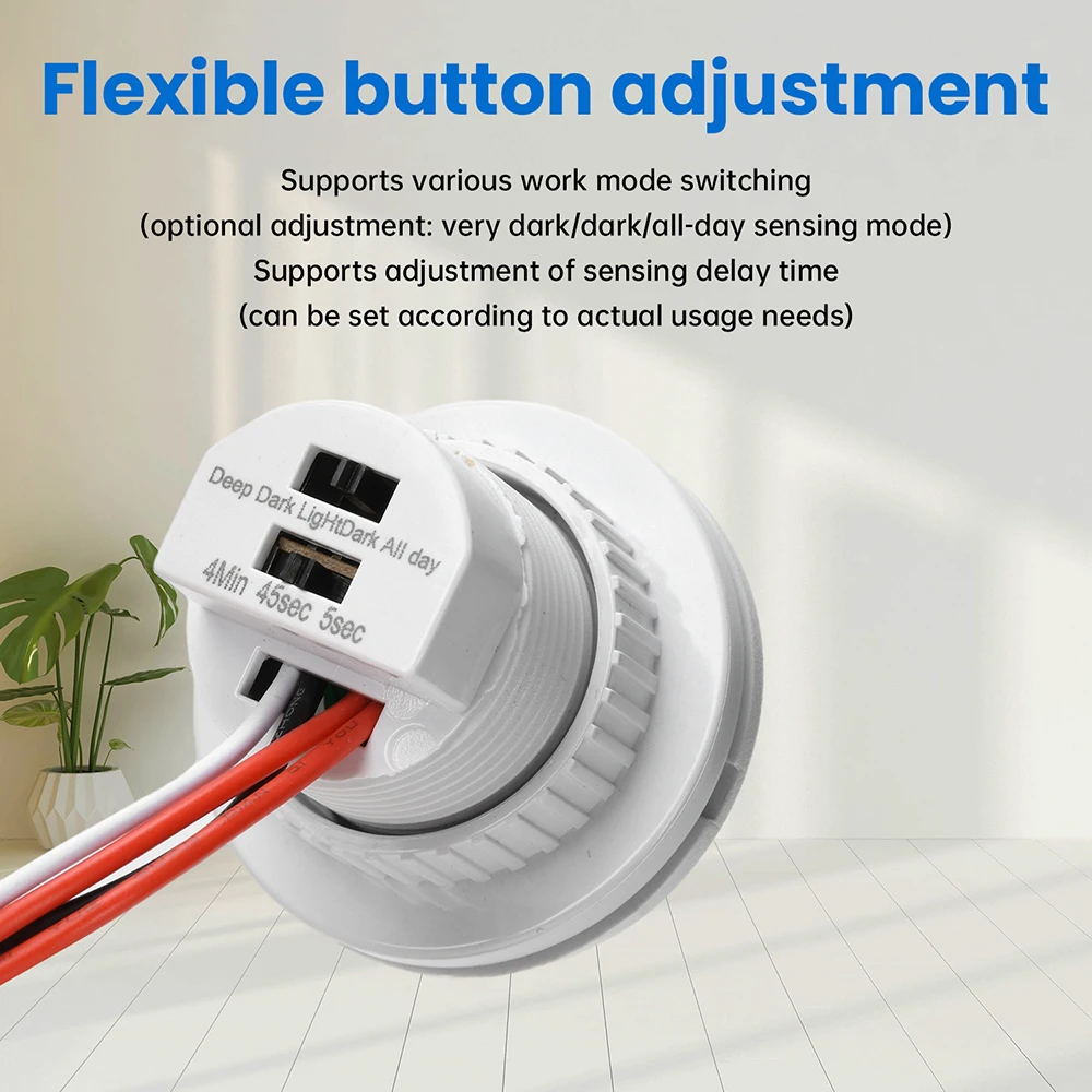 DC 3.5-24V 赤外線モーションセンサースイッチ 自動検出、遅延調整可能 低電圧モデル