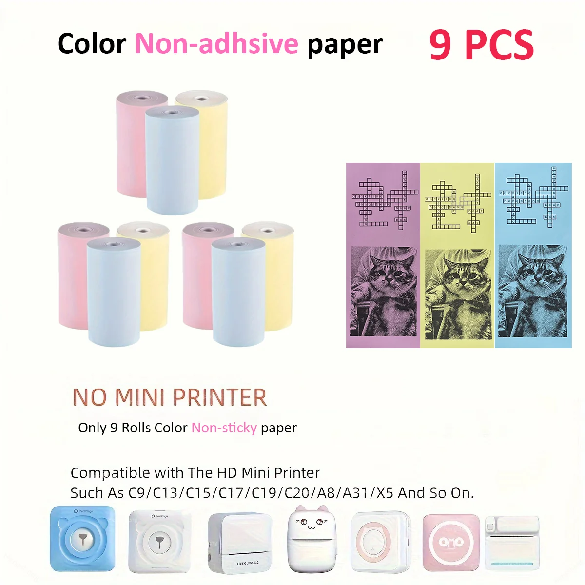 mini thermal paper Colorful 30 rolls thermal paper thermal paper camera children photo paper to print photo thermal paper roll