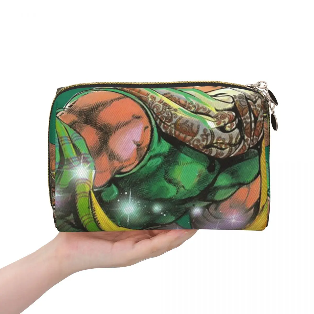 Jojo Bizarre Adventure Joseph Joestar Women Cosmetic Bag Travel Makeup Organizer Pouch Toiletry Storage Dopp Kit Case