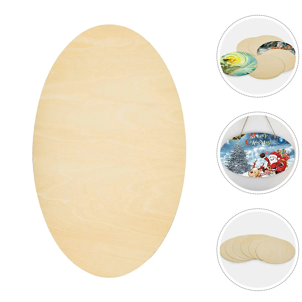 

15pcs Oval Unfinished Wood Pieces Craft Wood Cutouts For Diy Painting Staining Home Decor Ornaments Blank Plaque Supply