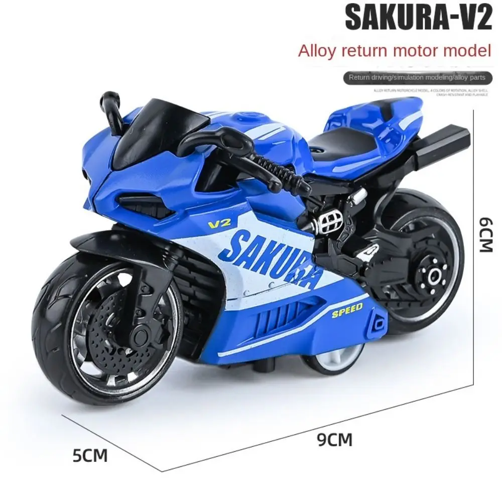 Pull Back Car Pullback Motorcycle Model Alloy Mini Motorbike Model Locomotive Simulation Simulation Motorbike Boys Toys