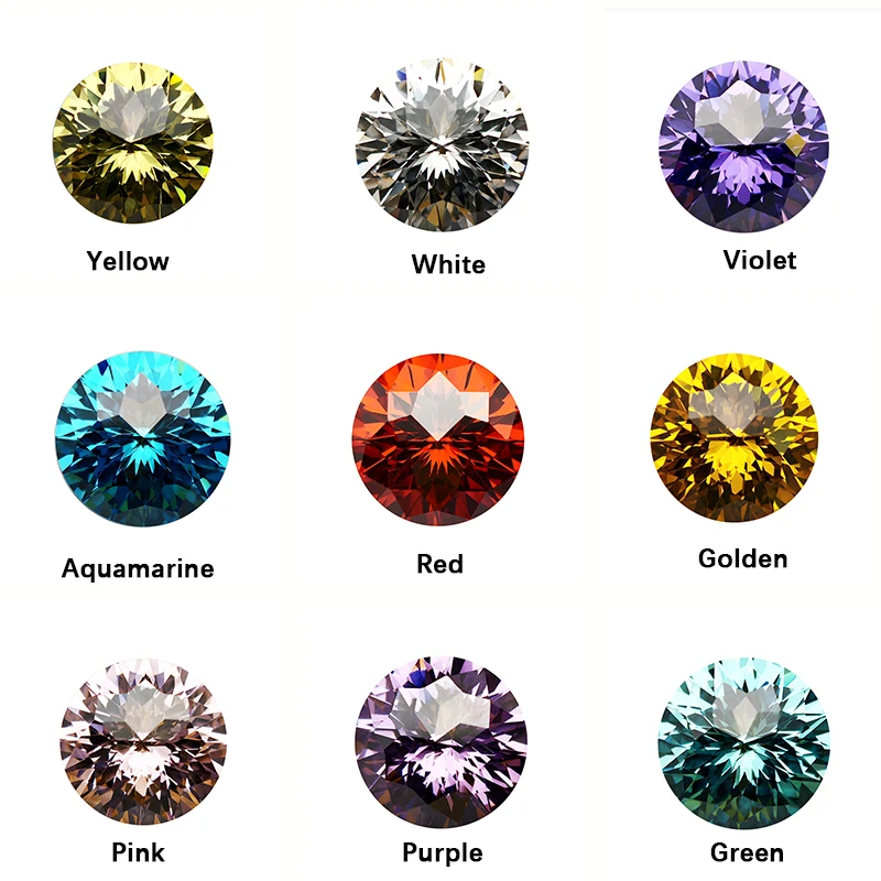 

New 5A Quality Round Colored Empire Cut Cubic Zirconia Stones Loose Gemstone for Jewelry Making