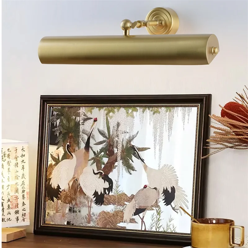 Nordic interior wall lamp full copper vanity bathroom picture art wall lamp painting home