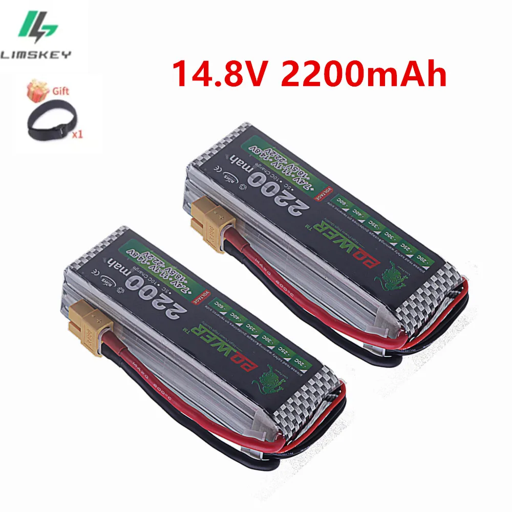 2200mah 60C 14.8V Rechargeable battery For RC Car Boats Drones Airplane Helicopters Toys Upgrade 1500mah 4S 14.8v Lipo Battery