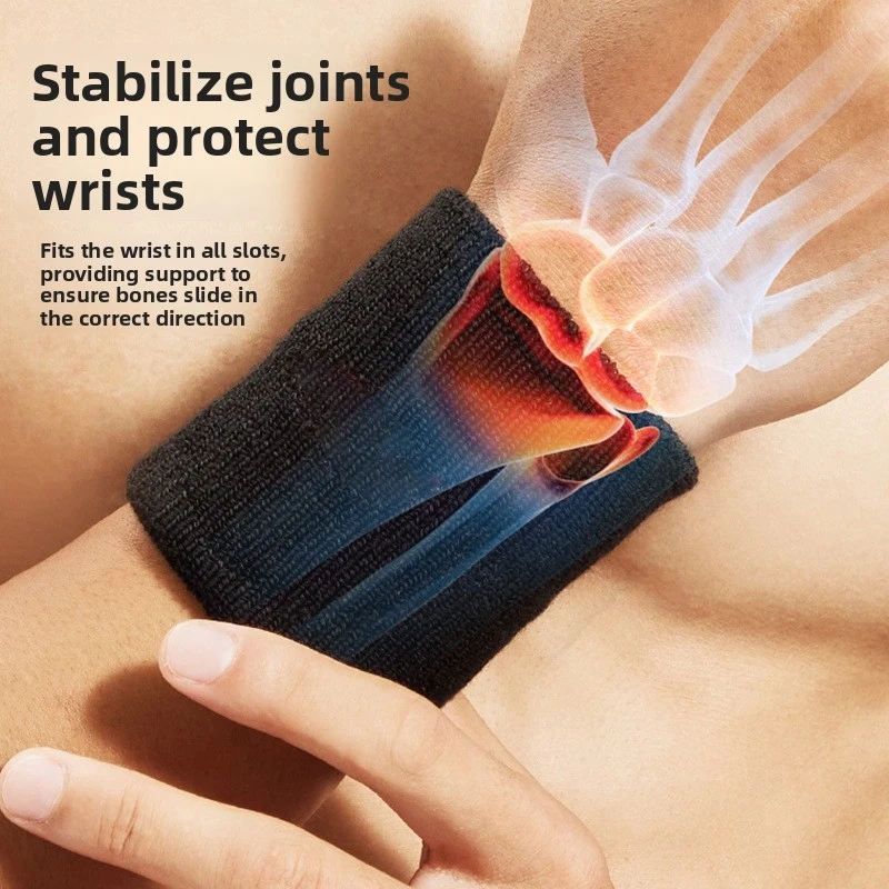 High-end New Sweat Absorption Sports Wristband Moisture Wicking Wrist Guard For Tennis Basketball Running Men Women Badminton