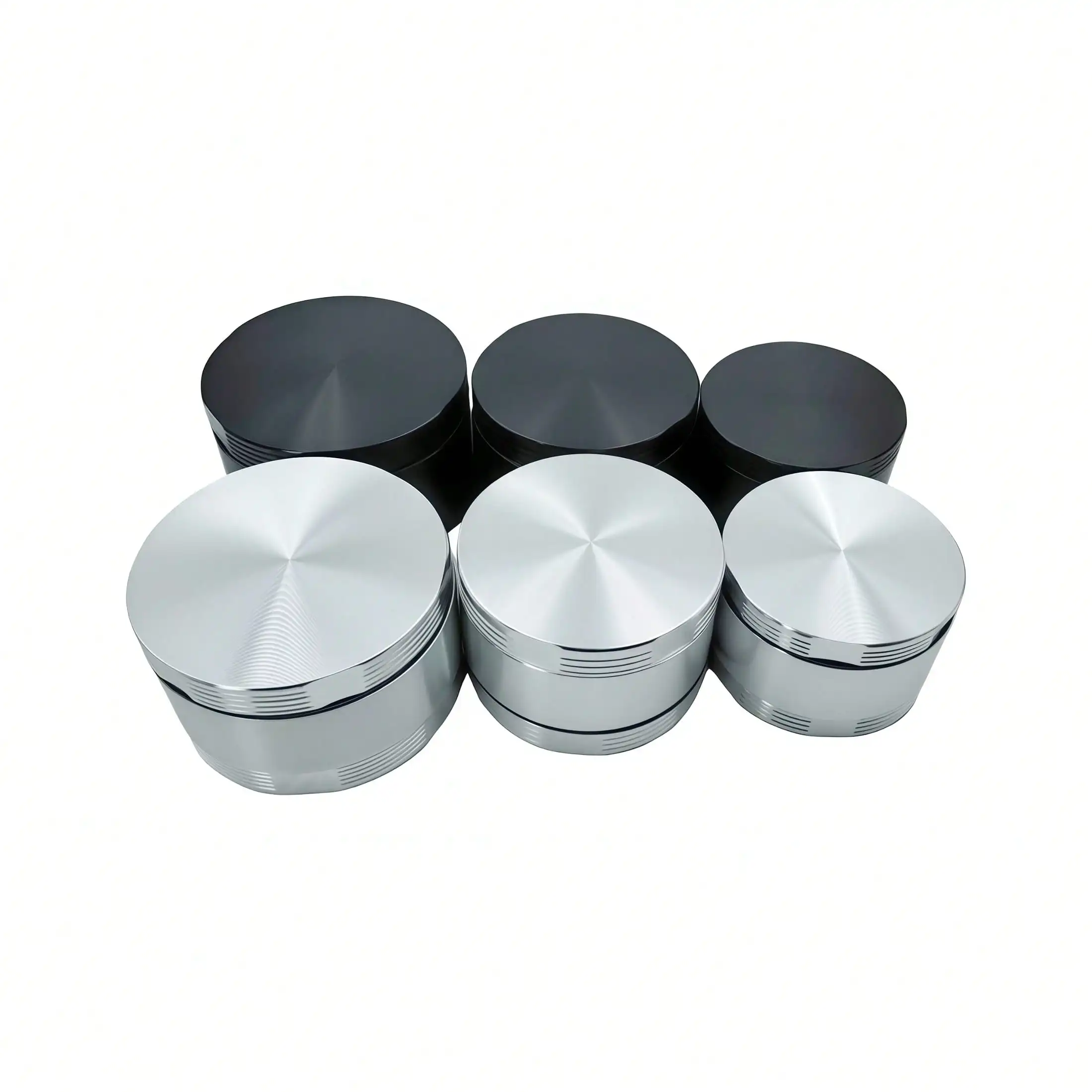 3 Layer Aluminum Herb Grinder with Hidden Pollen Catcher 50mm, Muti Color Options Peas, Soybeans, Spices, Portable Gift