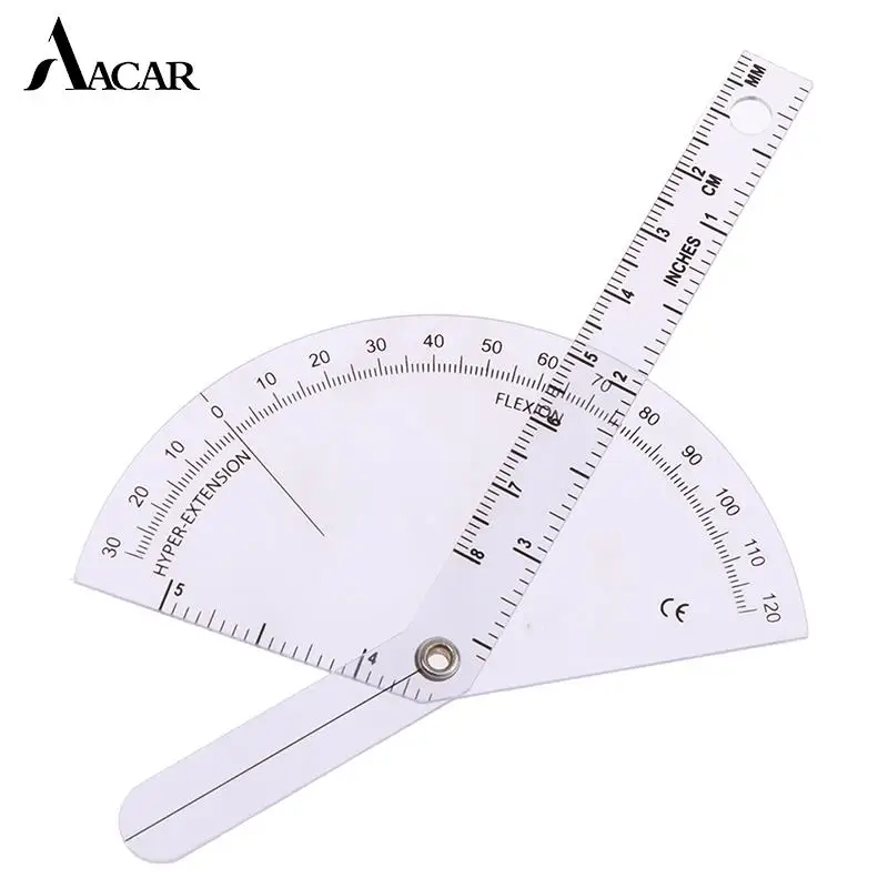 New PVC Medical Finger Goniometer Plastic Protractor 180 Degree Angle Ruler Finger Ruler 13.5*5cm Cheap Wholesale