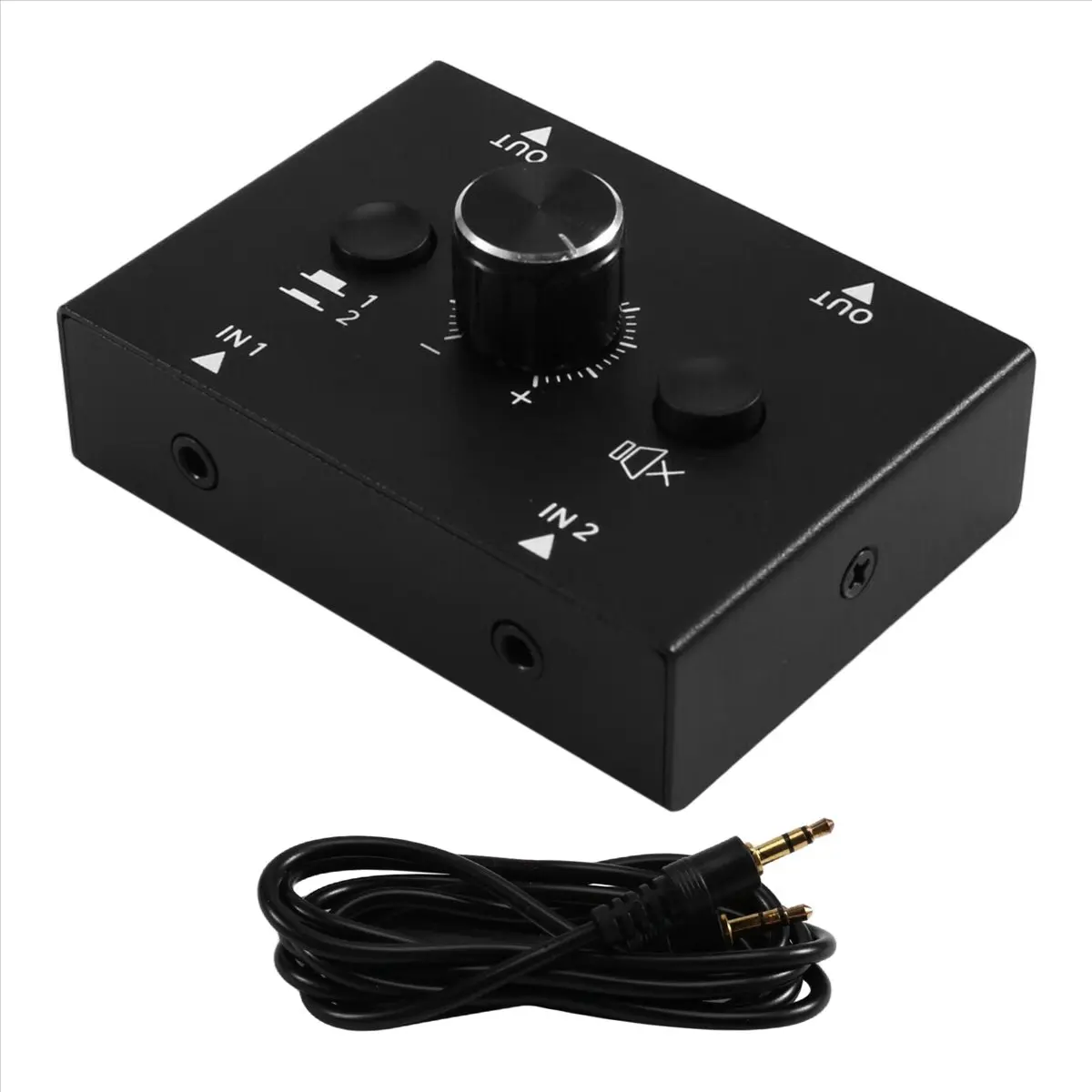 L73A NEW Audio Switch with 3.5 mm Jack Audio Switch 2 Inputs 1 Output Analogue Stereo Aux Switch Audio Splitter