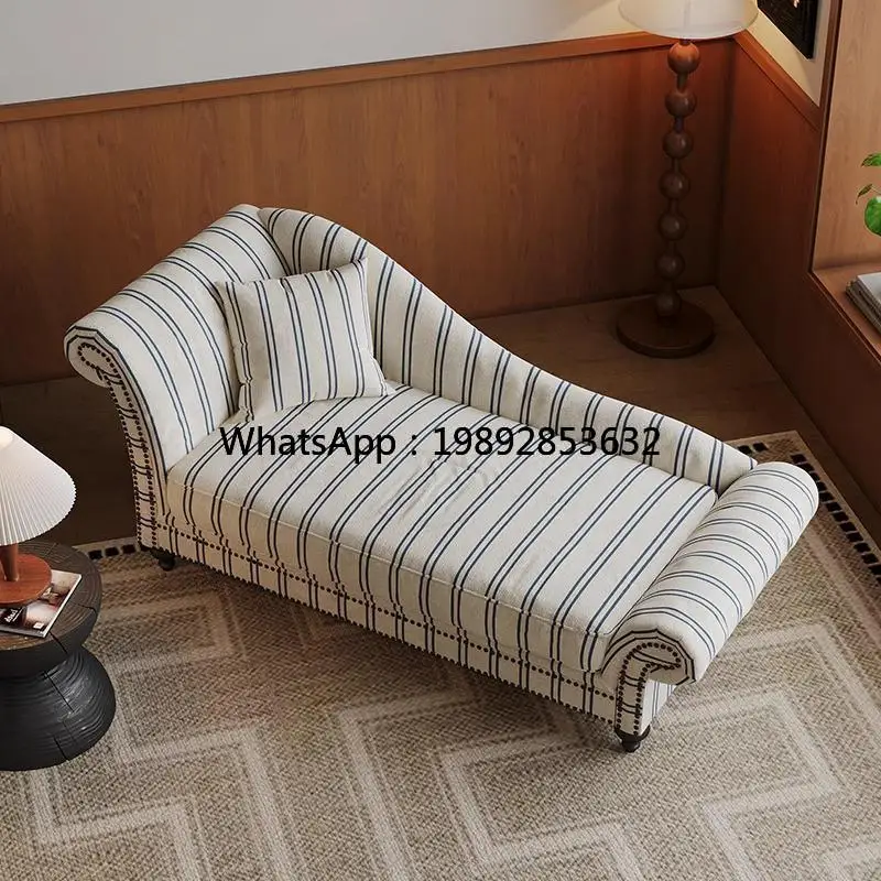 FF American retro lazy person alone light luxury high-end concubine sleeping couch small apartment fabric sofa