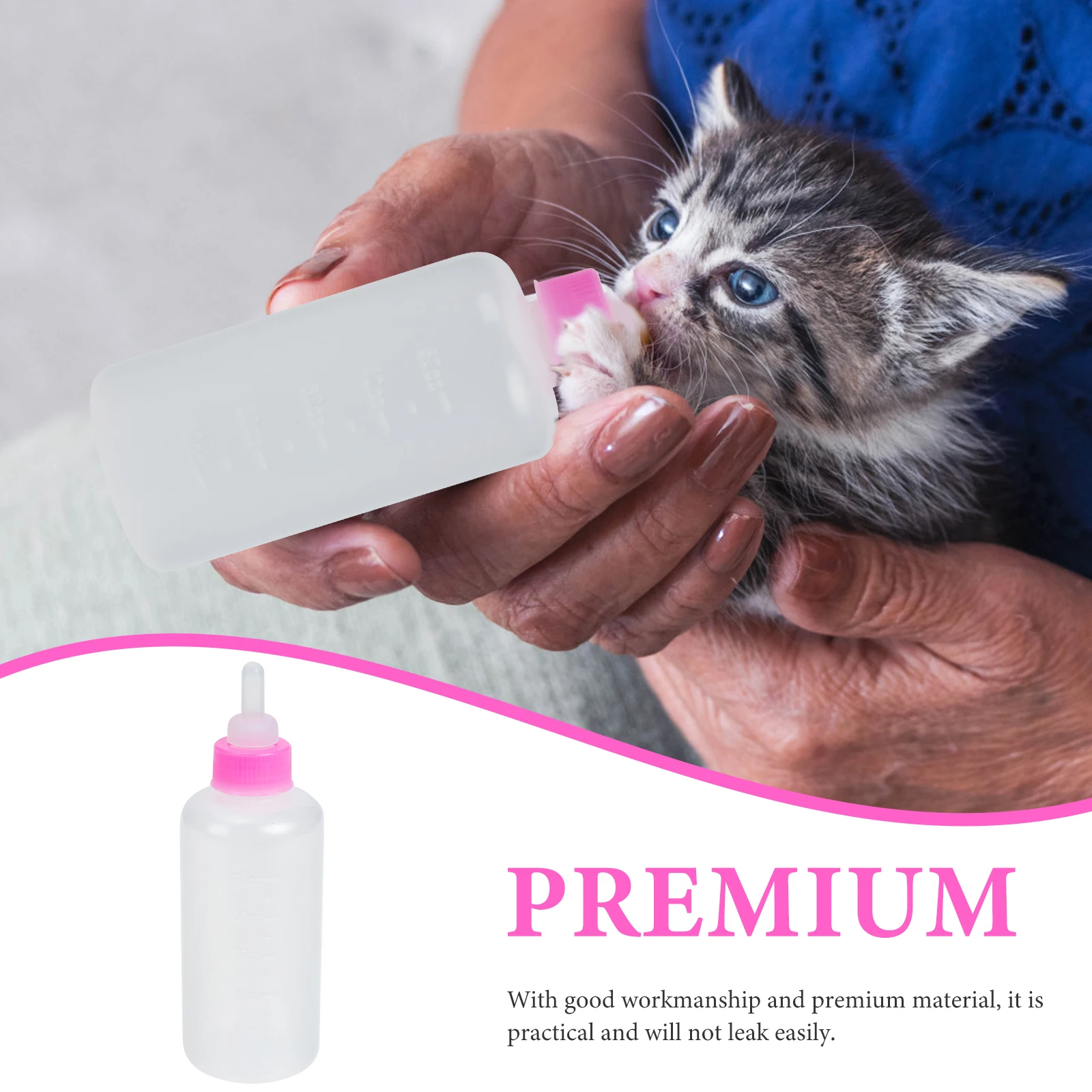 

3 Pcs Cat Feeding Bottle Kitten Hamster Nurser Pet Water Feeder Dog Bottles Birthing Supplies Milk Newborn Feeders