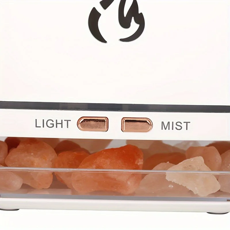 1pc Large Premium Sense Mist  Diffuser - Humidifier with High Mist Volume, New Aromatherapy Salt Stone Simulation Flame Design,