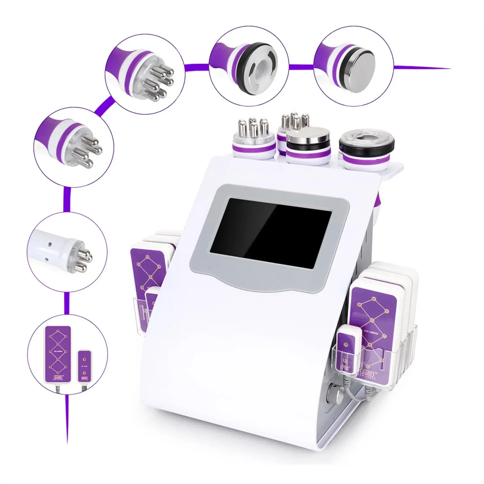 

Portable 6-in-1 Ultrasonic Cavitation Slimming Machine For Vacuum Body Shaping Beauty Therapy Equipment