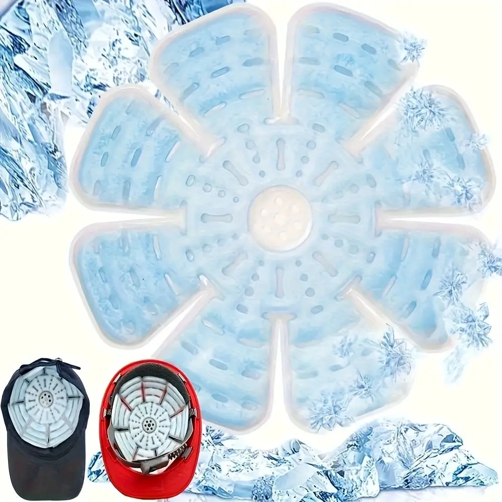 Reusable Hat Cooling Ice Pads Universal Multi-Use Helmets Cooling Cap Breathable Heat Stroke Prevention PCM Ice Pack Hat Camping