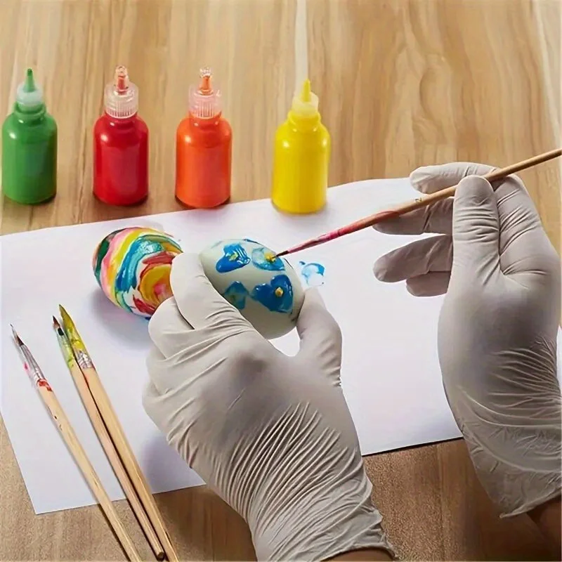 20/50/100PCS Disposable White Nitrile Gloves Household Cleaning Gloves Kitchen Cooking Tattoo Pet Tools Waterproof Latex Free