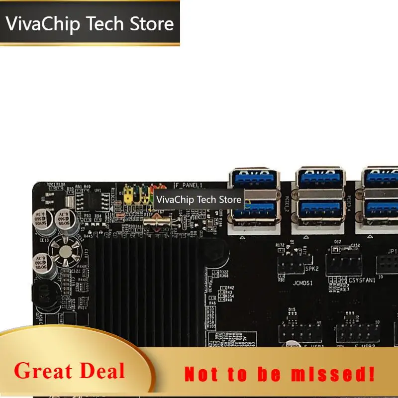 VivaCTLX0B B250C BTC Mining Motherboard for w/G3900 CPU + 4G/8G DDR4 2133mhz Memory 12 USB3.0 to PCIE Graphics Slots LGA 1151Pin