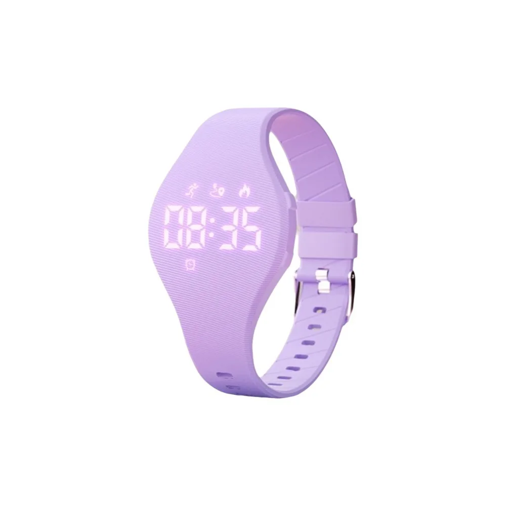 LED Digital Smart Silicone Wristband with Running Pedometer Waterproof Vibrating Alarm Clock Alarm Reminder Monitor Vibration