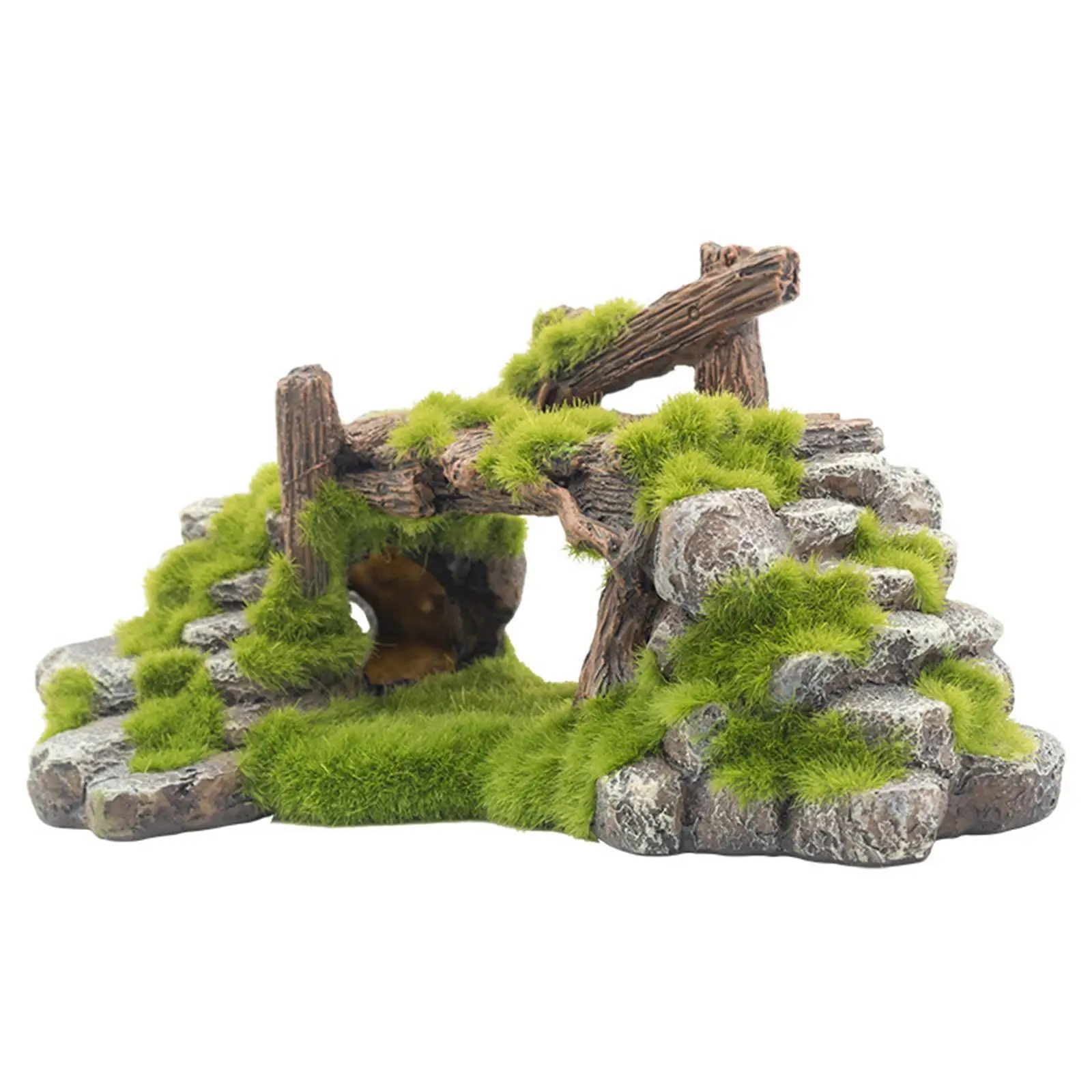 Aquarium Dekoration Harz Statue Landschaft Figur Berg blick Aquarium Ornament für Tisch Wohnzimmer Desktop dekorativ
