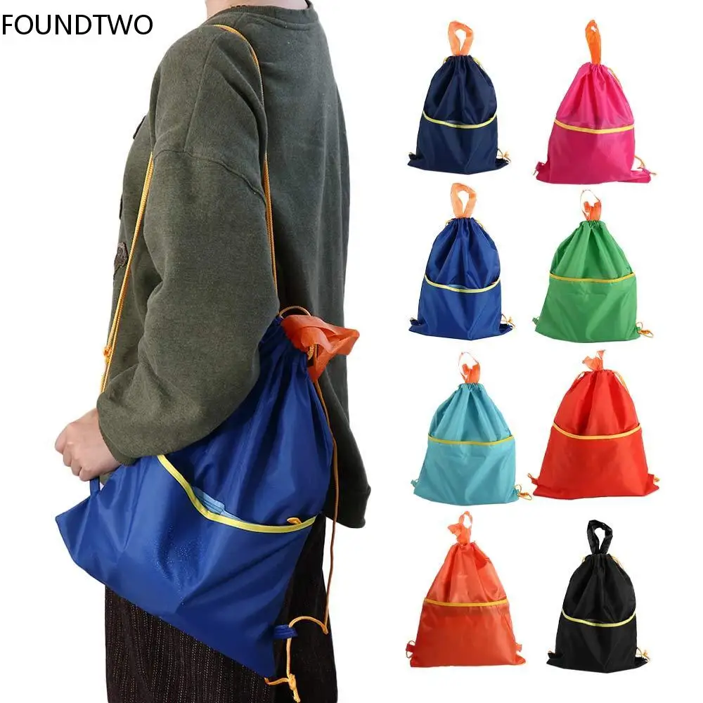 

Outdoor Waterproof Nylon Backpack Drawstring Bag Fashion Storage Bag Travel Sport Drawstring Pocket Lightweight Backpack