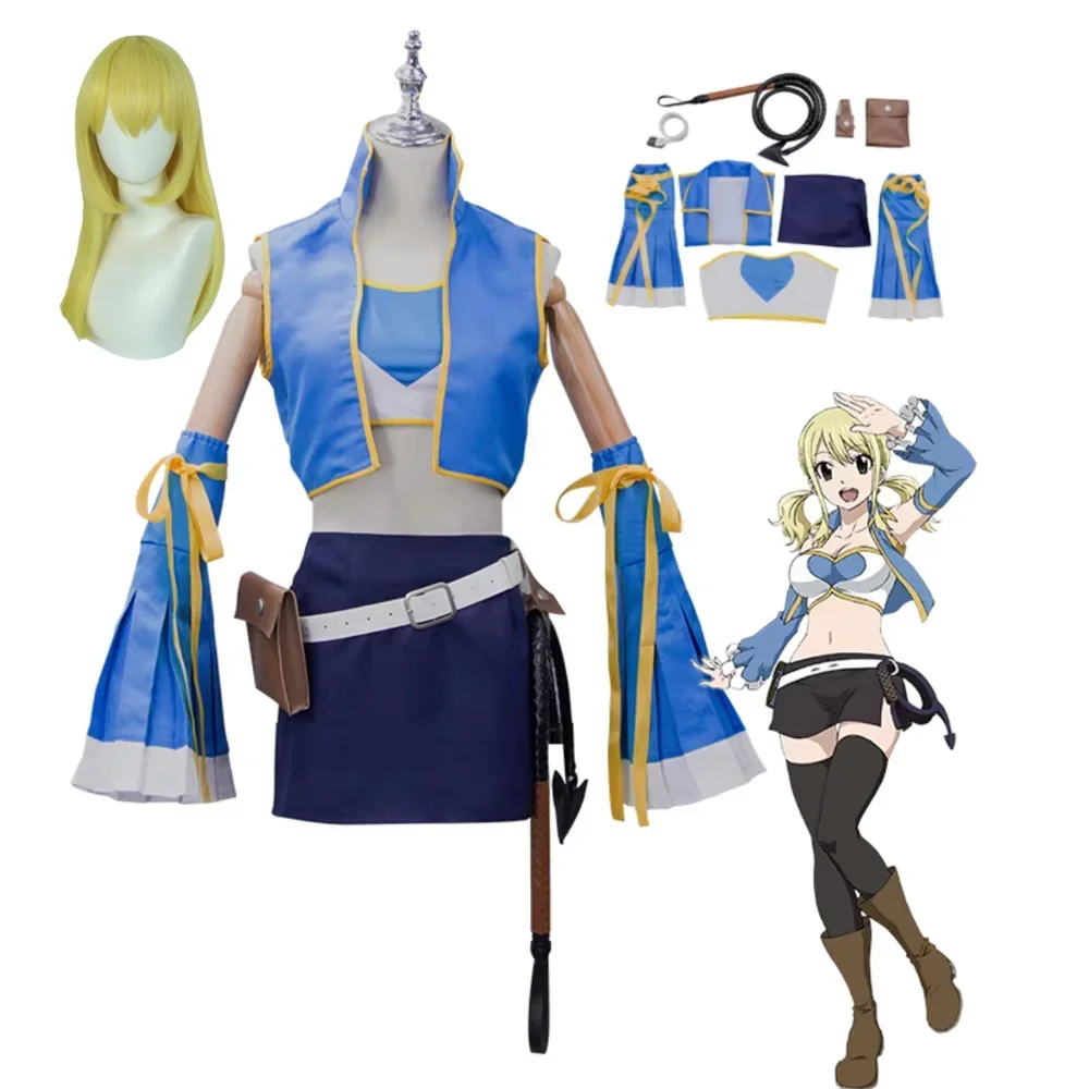 

FAIRY Аниме TAIL Люси Хартфилия Косплей Костюм Парик 2025 Горячая Распродажа