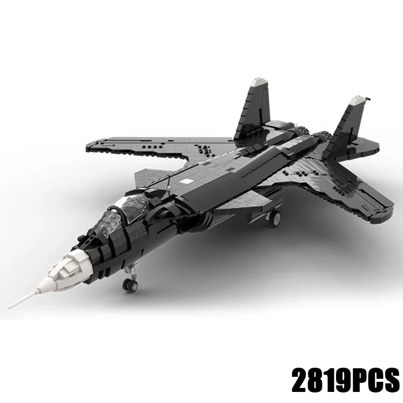 Moc Bouwstenen Militair Model SU-47 Russische Gevechtstechnologie Modulaire Blokken Geschenken Speelgoed Voor Kinderen Diy Sets Assemblage