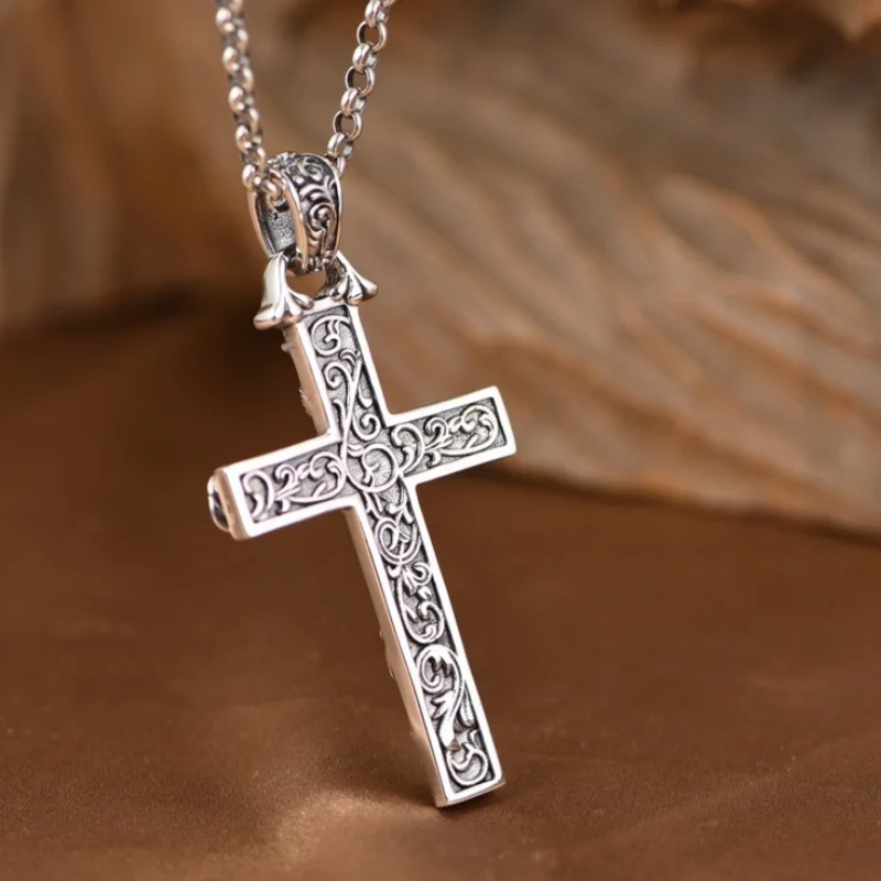 S925 Sterling Silver Charms Pendants for Women Men New Fashion Rose Crown and Skull-head Emerald Cross Jewelry Wholesale