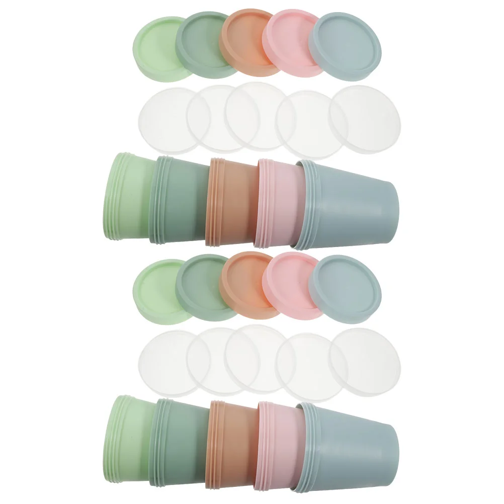 

10 Pcs Ice Cream Container Storage Containers With Lids Self Made Yogurt Freezer Pp For
