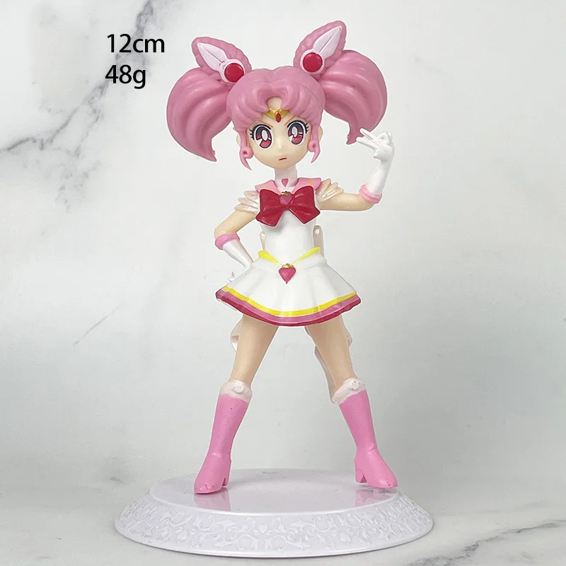 Sailor Moon Anime Character Roles Tsukino Usagi Chibiusa Action Figures Collection Model Toys Car Decoration Ornament Gifts