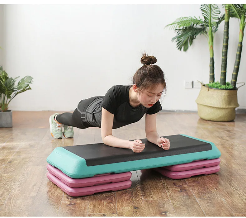 Factory Directly Manufacturer  110CM Adjustable PE Fitness Pedal Aerobic Exercise Home-use Rhythm Yoga Personal Training