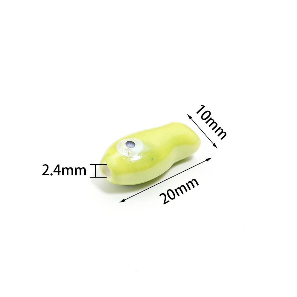 10pcs/lot Retro Small Fish Ceramic Beads Cute Porcelain Loose Spacer Beads For DIY Jewelry Making Necklace Bracelets Accessories