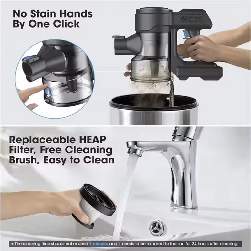 Powerful Handheld Wireless Vacuum Cleaner 26kPa Suction 250W Dual Motor Home Car Floor Electric Brooms Vertical Vacuum Cleaner