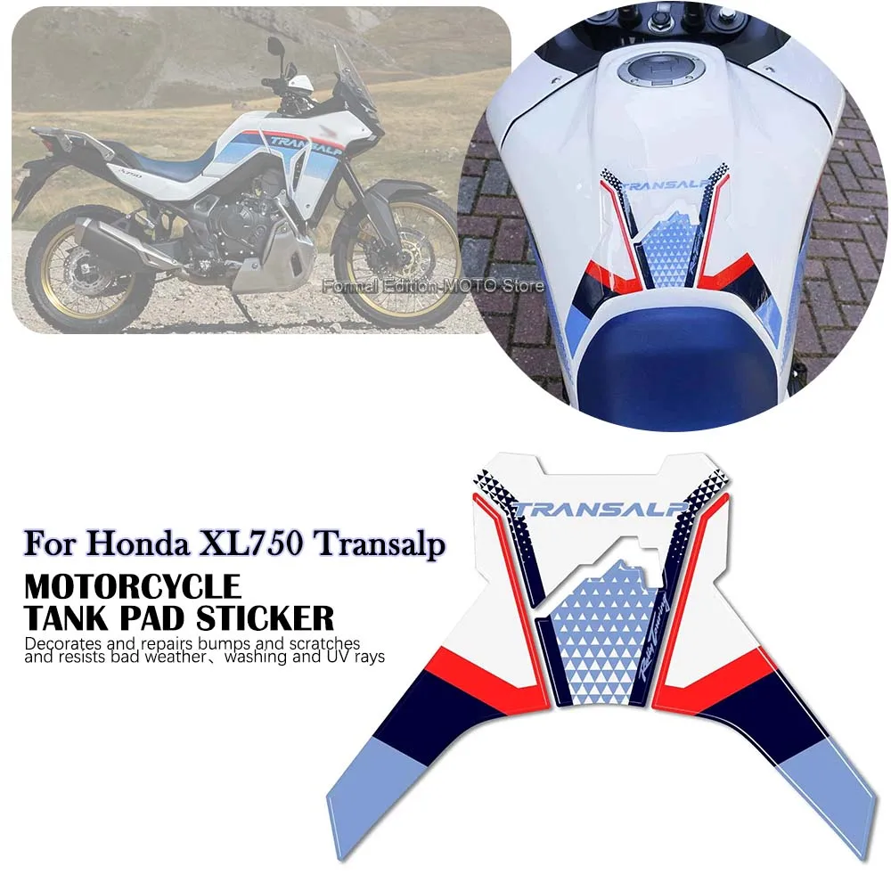 Pegatina de resina 3D impermeable, resistente a los arañazos, almohadilla de depósito para motocicleta, pegatina protectora para Honda XL750