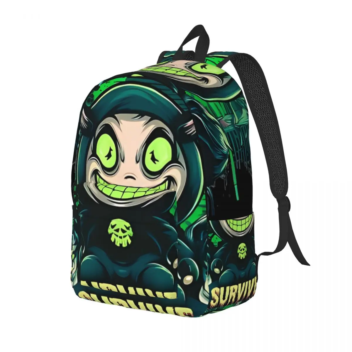 Survive Dandy's World Horror Game Backpack Boy Girl Kids Student School Book Bags Daypack Preschool Kindergarten Bag with Pocket