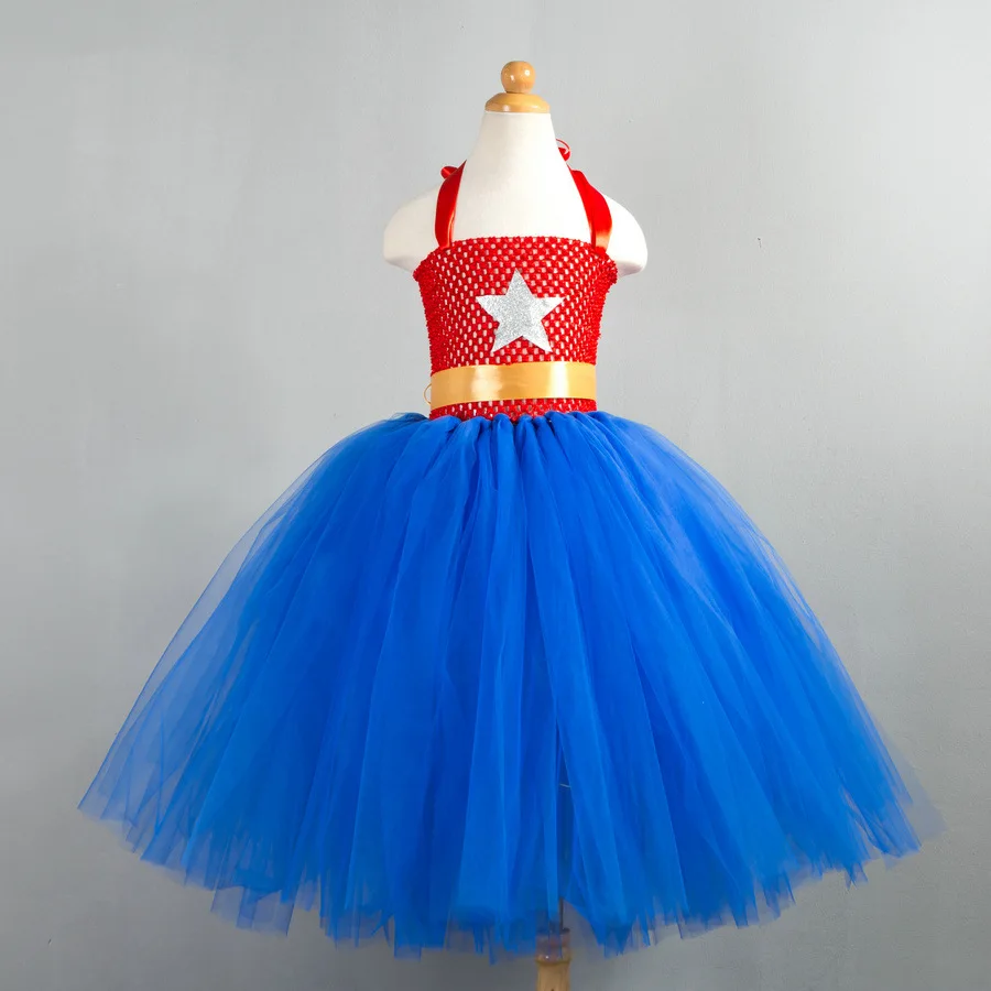 Superhero Girls Costume Tutu Dress Kids Party Dresses Clown Zombie Cosplay Halloween Costume for Girl Fancy Dress Up Clothes