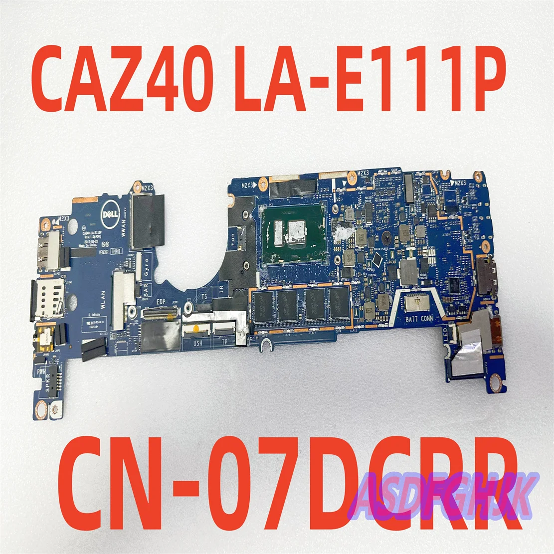 For DELL Latitude 5289 Laptop Motherboard LA-E111P i7-7600U CPU 16GB RAM 7DCRR 07DCRR CN-07DCRR with fast shipping