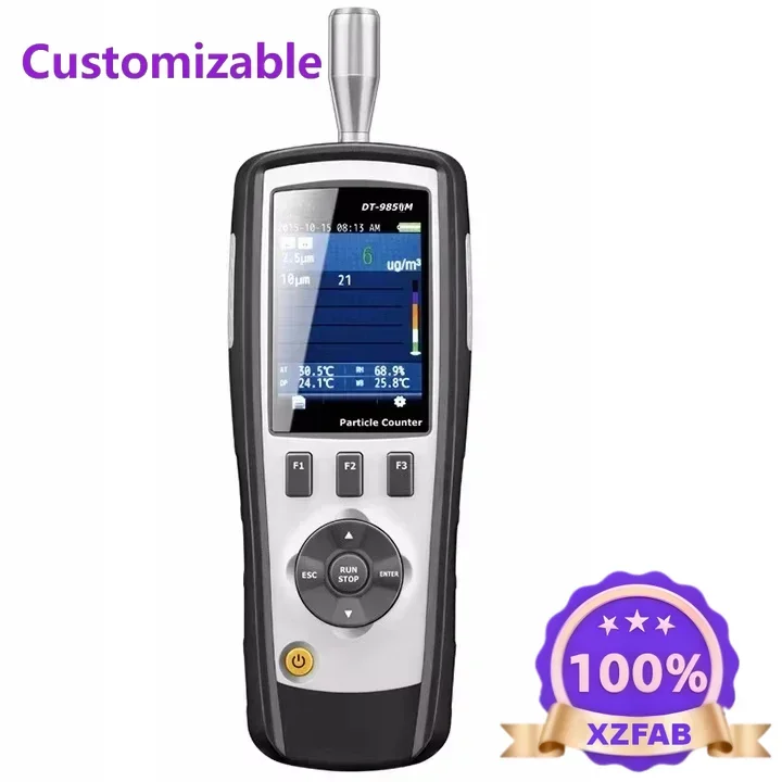 Factory Direct 2026 DT-9850M Professional Handheld Air PM0.3,PM2.5,PM10um Particle Counter Price for Cleanroom Lighthouse