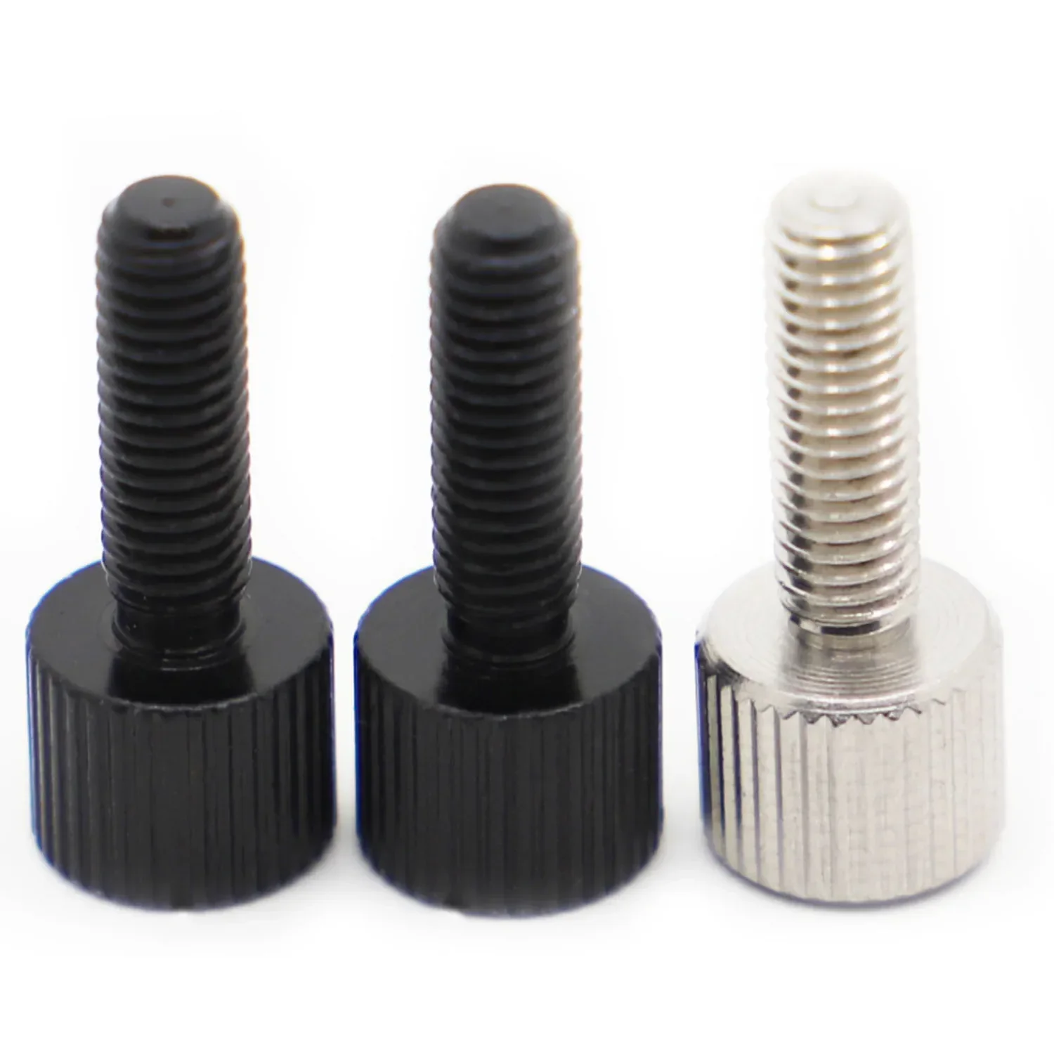 

304 Stainless Steel Thumb Screws Carbon Steel Plain Type Metric Knurled Head Manual Adjustment Bolds M2 M2.5 M3 M4 M5 M6