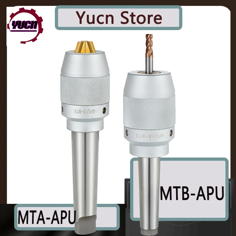 MT2 MT3 MT4 APU13 APU16 Tool Holder Apu Drill Chuck Series Precision CNC Integrated Self-tightening Lathe Tool Holder MTA MTB