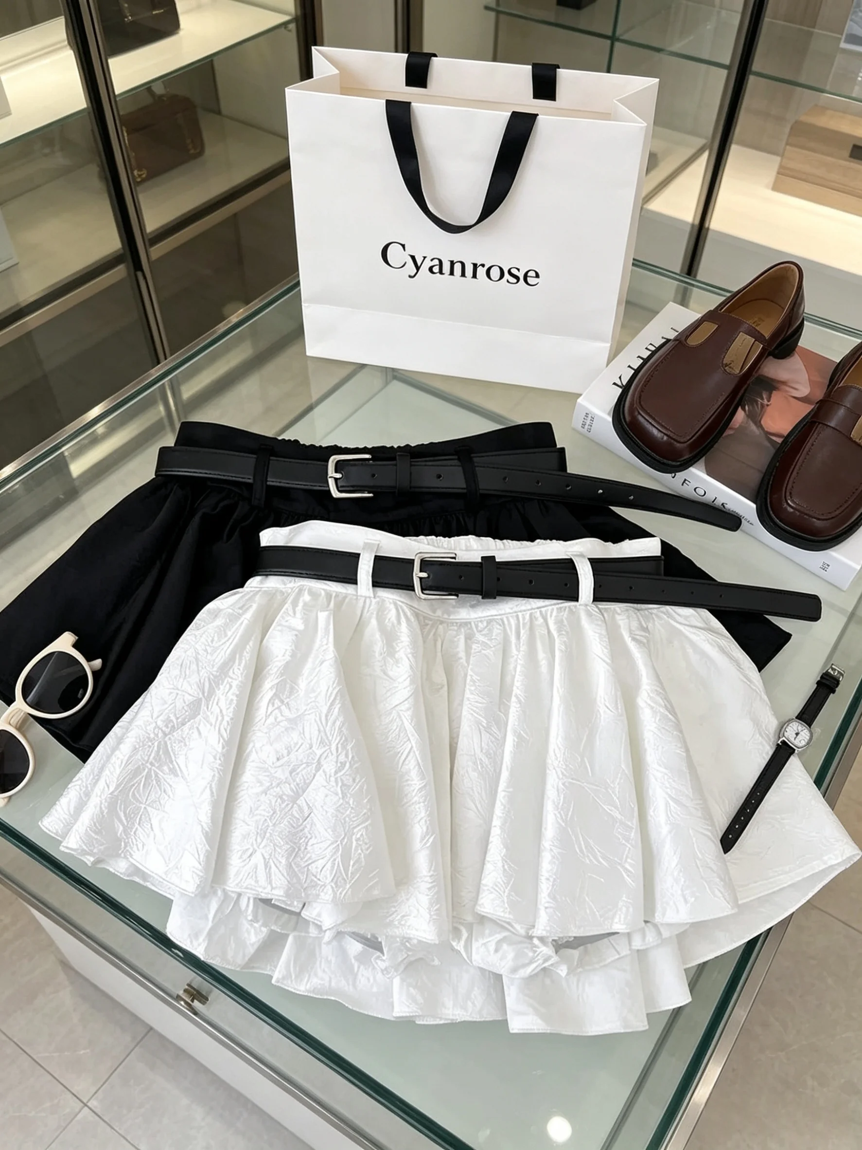 Women's White Skirt Ballet Style Y2K Gyaru Vintage Korean Style Shorts Skirt High Waist A-Line Mini Skirts for Women Summer 2026