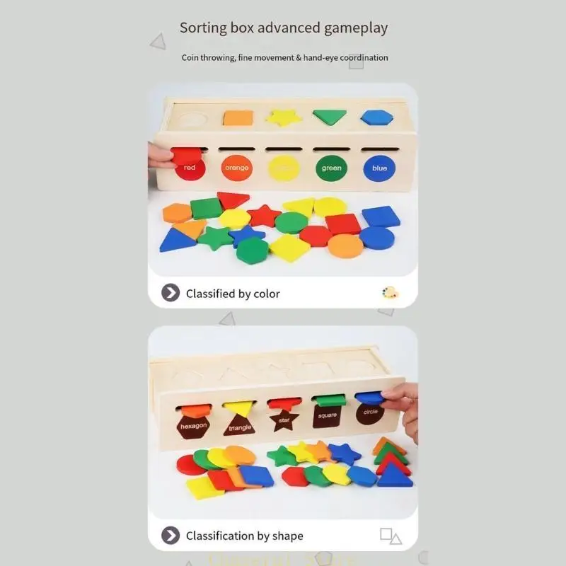 Houten puzzel Geometrisch bijpassend speelgoed voor kinderen Kleurvorm Leerkist Leren speelgoed Hersenen Ontwikkelingsspeelgoed Kindercadeau