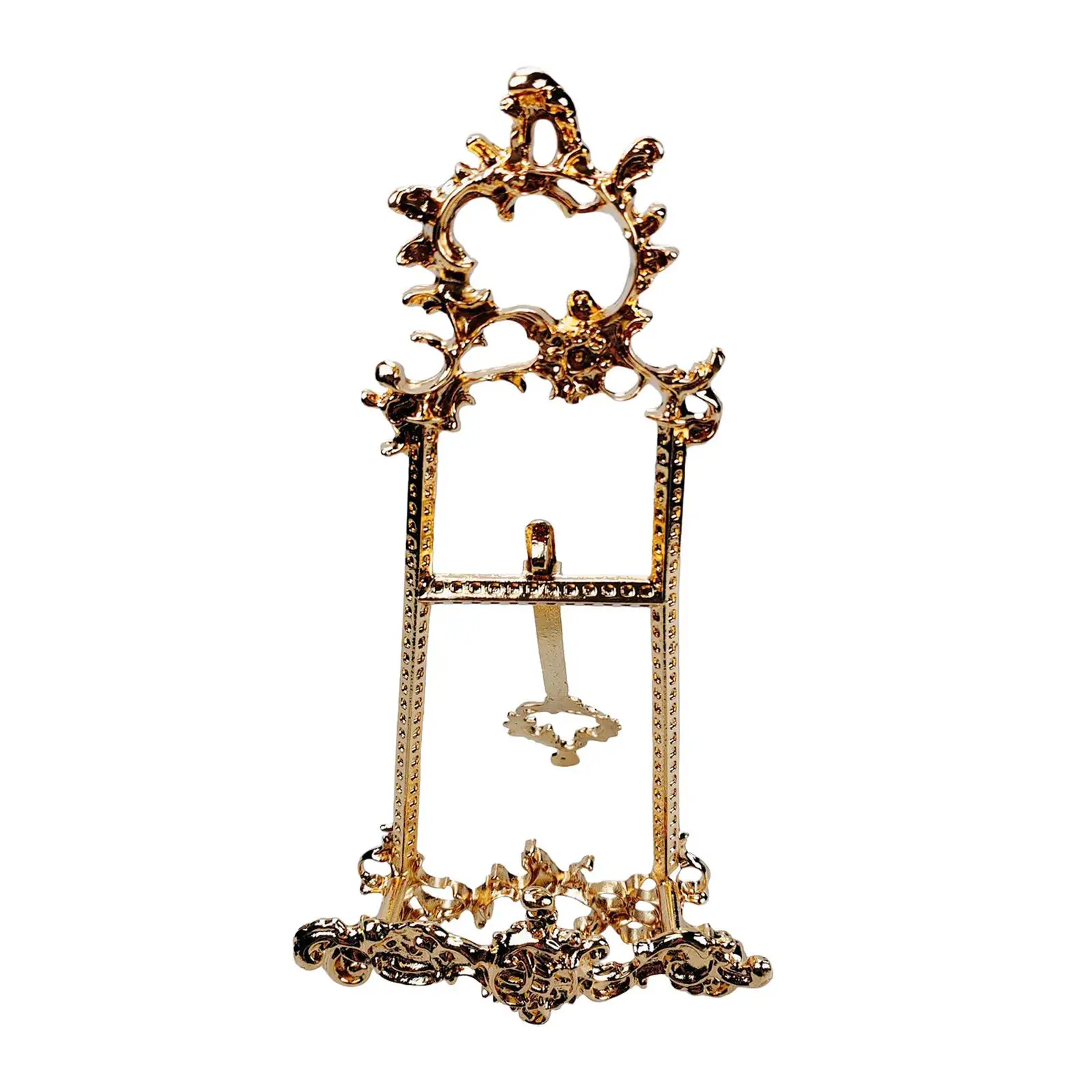 Frame Holder Bracket Storage Rack Picture Stand Alloy Easel Holder for Cabinet Living Room Weddings Tabletop Decorative Plate