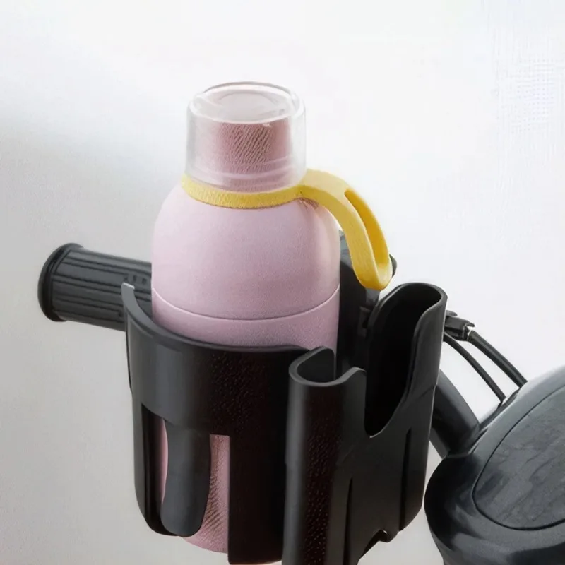 2-in-1 Cup Phone Holder Stroller Cup Holder with Phone Holder Golf Cart Cup Holder for Stroller Bike Wheelchair Walker Scooter