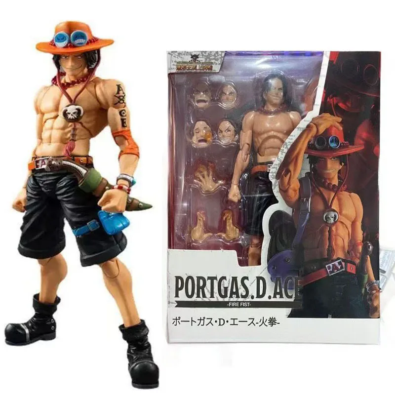 

Bandai S.H.Figuarts SHF ONE PIECE PORTGAS.D.ACE SABO Luffy Model Kit Action Figures Model Desktop Decoration Ornament Boys Gift