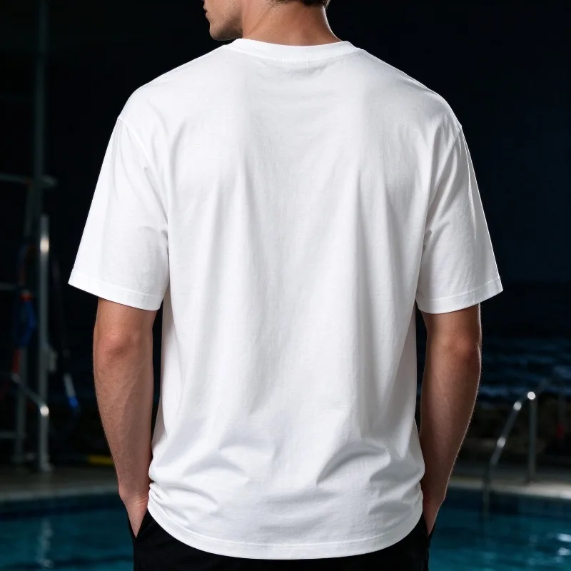 SWIM Swimming Figure T-Shirt Men Modal Short Sleeve Sports Graphic Summer Beach Casual Fitness Street Tee