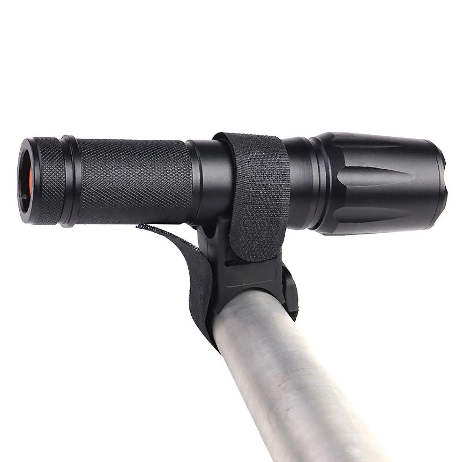 Bike Front Light Rack Cycling Flashlight Holder LED Torch Mount Bracket with Nylon Strap Adjustable for 28-40mm Lights