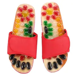 Acupressure Reflexology Foot Massage Slippers with Blood Activation Pebble Stones - Sizes 37-43